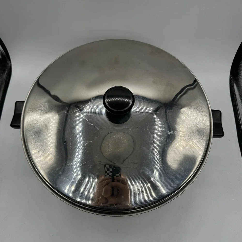 Vtg SEARS HEAT CORE Stainless Steel 10 Qt Stock Canning Pot WITH Lid USA Made